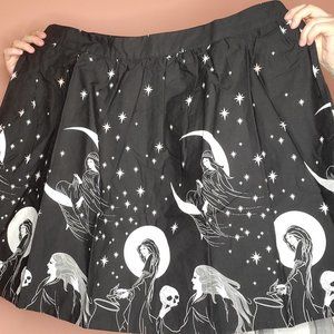 Plus Sized Moonstruck Maven Skater Skirt from ModCloth